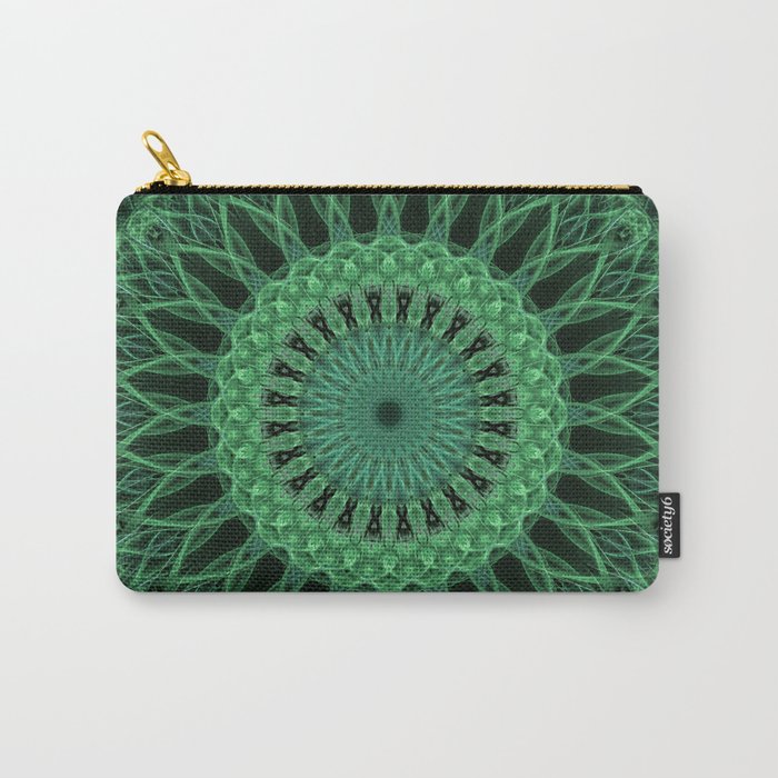 Detailed green mandala Carry-All Pouch