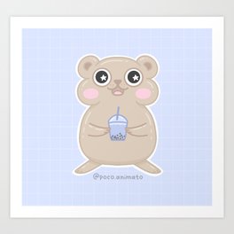 Boba Hamster Art Print