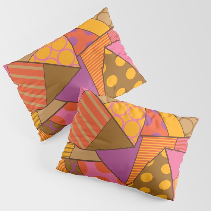 Graphic Leaf Patchwork (Fall Bold Colors) Pillow Sham
