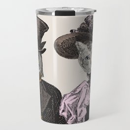 The Owl and the Pussycat | Anthropomorphic Owl and Cat | Travel Mug