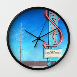Vintage Neon Sign - Joyland Wall Clock | Painting, Kansas, Midwest, Illustration, Signage, Joy, Typography, Land, Americana, Joyland 