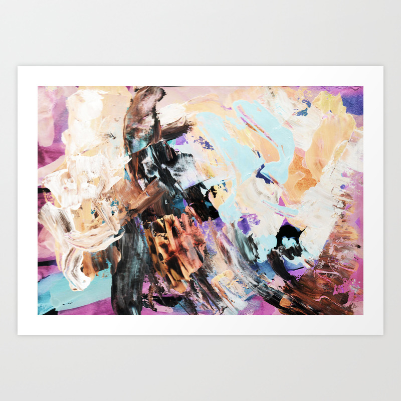 Bright Multi Colored Painting Contemporary Art Acrylic Paint