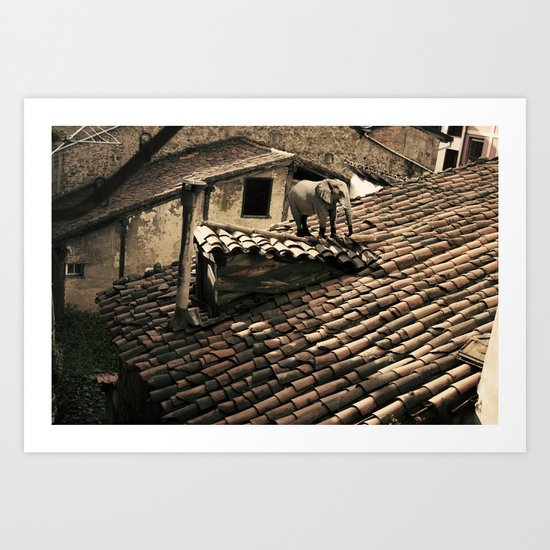 el elefante de mi vecina Art Print