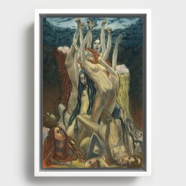 Revolte -1900 - Carlos Schwabe Framed Canvas