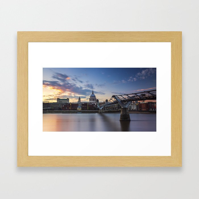 Sunset over St Paul's Cathedral Framed Art Print