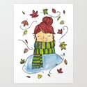 Autumn Girl Art Print