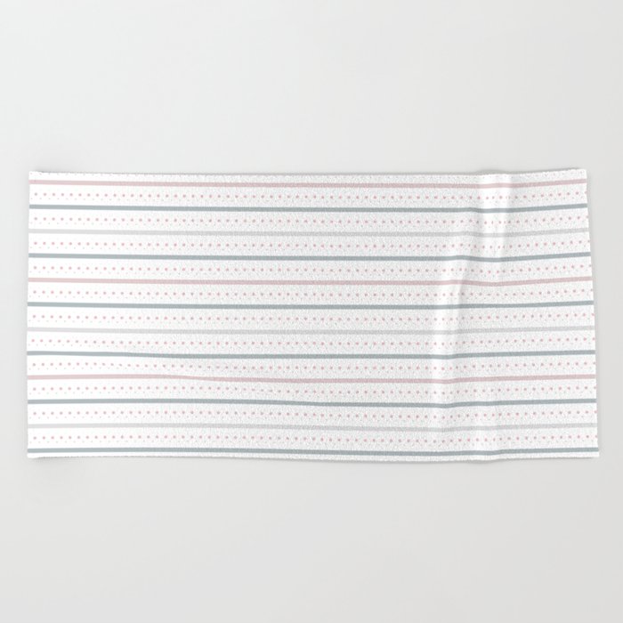Cute pastel dotted lines Beach Towel
