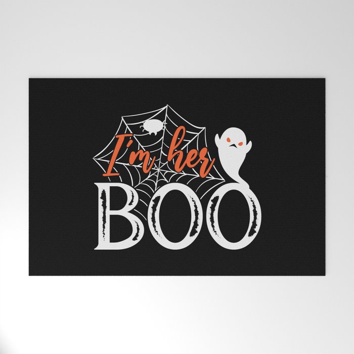 I'm Her Boo Funny Cool Halloween Ghost Welcome Mat