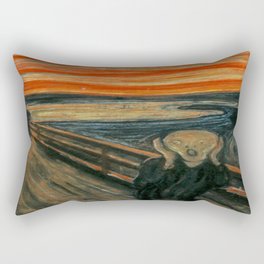 The Scream by Edvard Munch, circa 1893 Rectangular Pillow