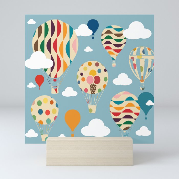 hot air ballon Mini Art Print