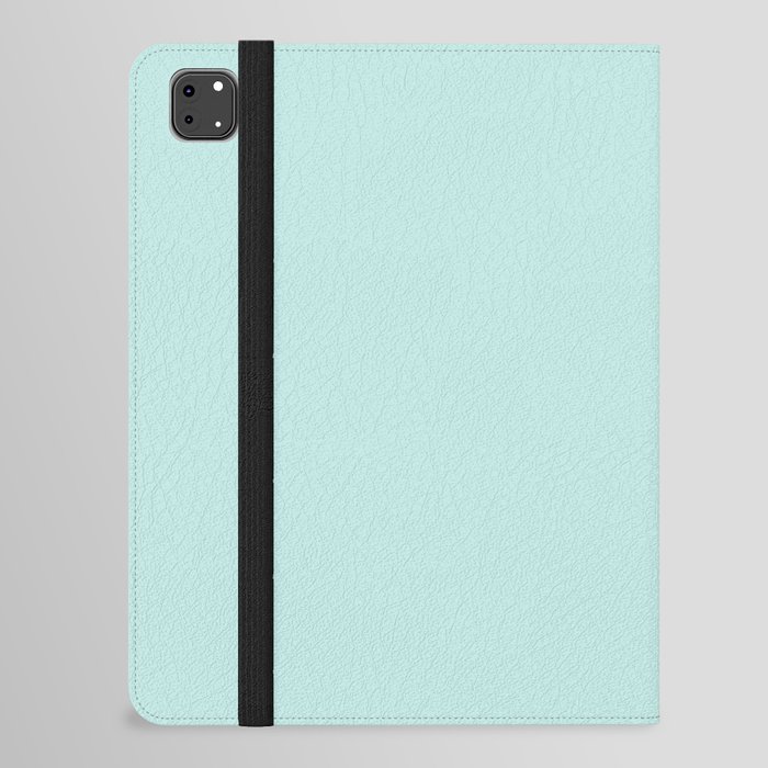 Light Aqua Blue Solid Color Pantone Soothing Sea 12-5209 TCX Shades of Blue-green Hues iPad Folio Case