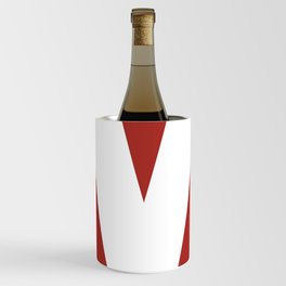 V (White & Maroon Letter) Wine Chiller