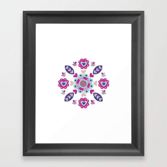 Love Mandala Framed Art Print