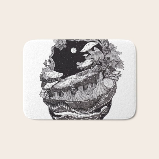 black nature Bath Mat