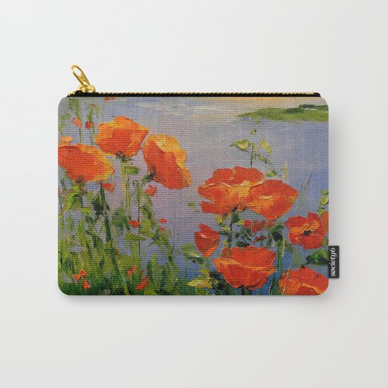 Poppies near the river Carry-All Pouch
