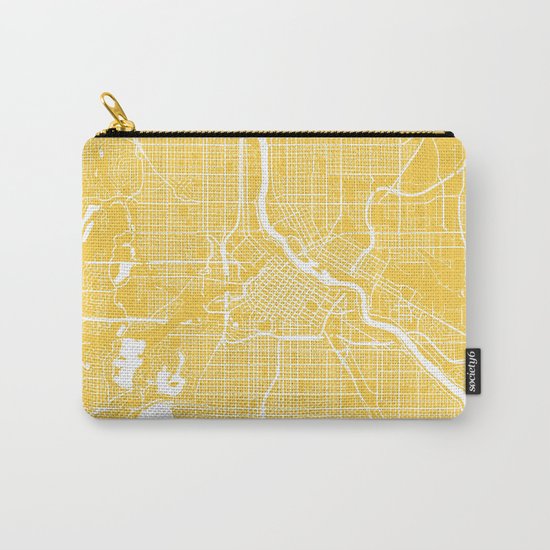 Minneapolis map yellow Carry-All Pouch