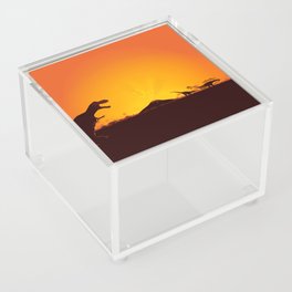 Dinosaurs with volcano  Acrylic Box