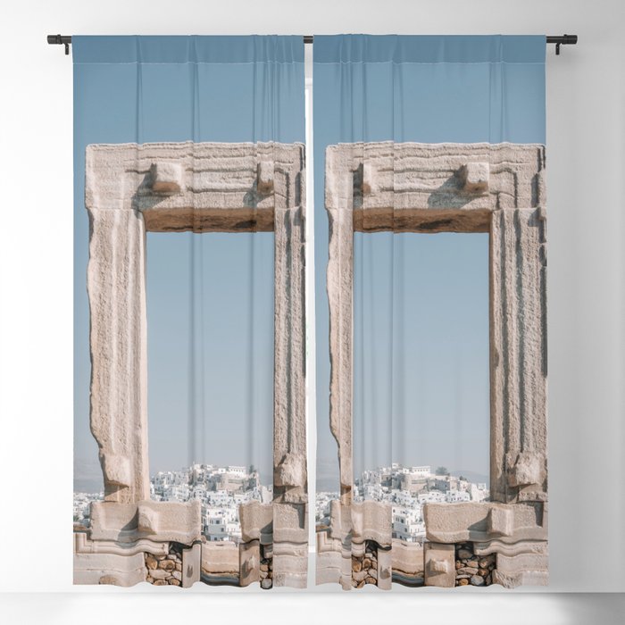 Portara to Greece | Temple of Apollo on the Island of Naxos, Cycladic Islands | Summer Travel Photography Blackout Curtain