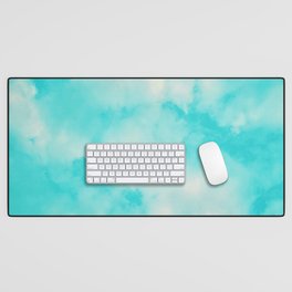 Turquoise Sky - Clouds Desk Mat