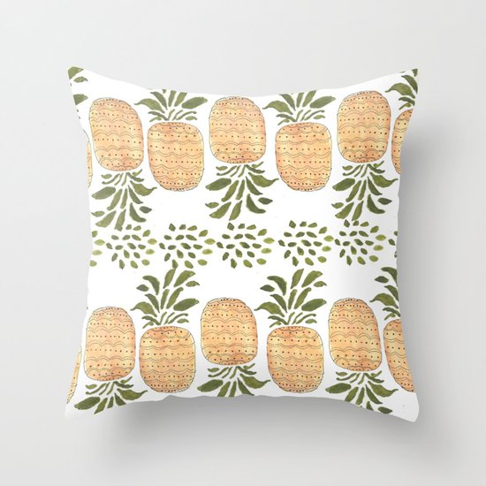 Pineapples Throw Pillow