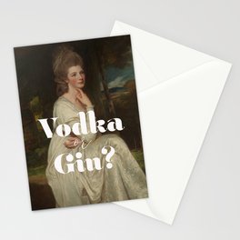 Vodka or Gin? Cocktail Bar Stationery Card
