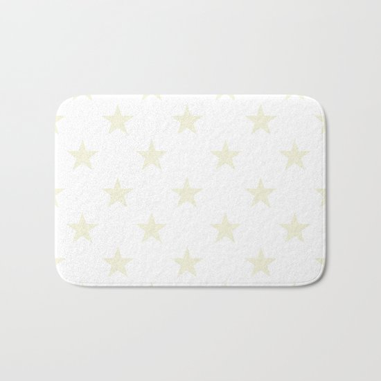 Stars (Beige/White) Bath Mat