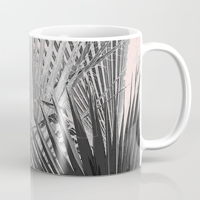 Palm leaves in pink Coffee Mug