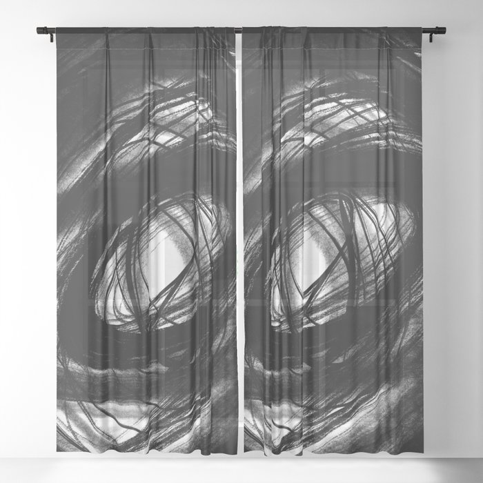 Minimal Art. Abstract 140 Sheer Curtain