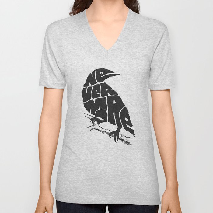 Quoth the raven V Neck T Shirt