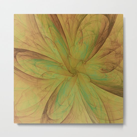 Fall Blossom Fractal Metal Print