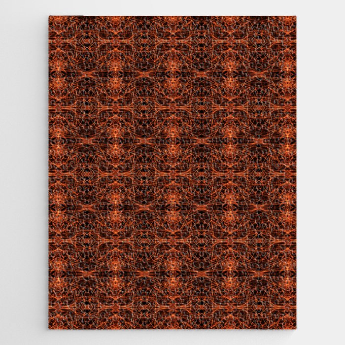 Liquid Light Series 49 ~ Orange Abstract Fractal Pattern Jigsaw Puzzle