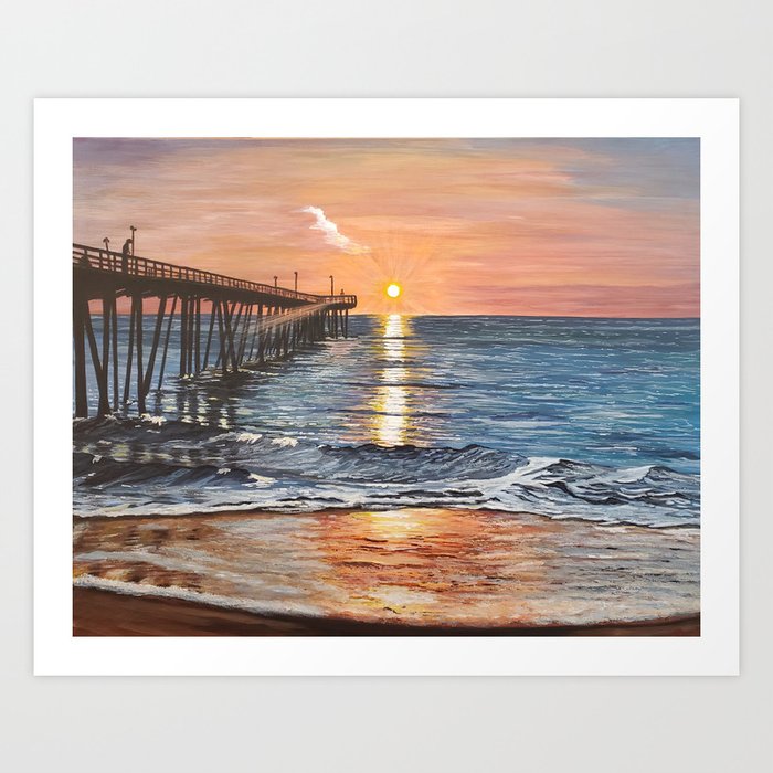Sunrise Over Nags Head North Carolina Art Print