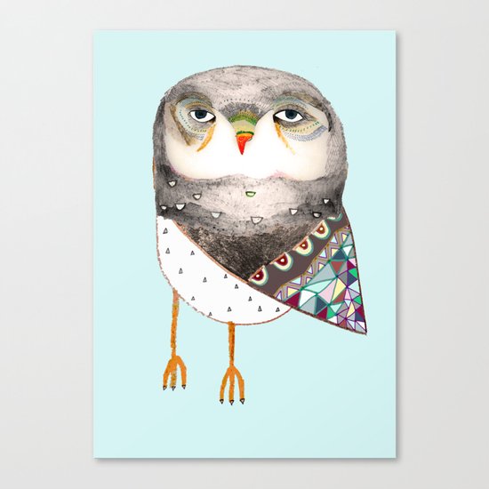 Owl by Ashley Percival Canvas Print