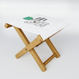 Polar Bear With Earth Climate Keeps earth cool Folding Stool