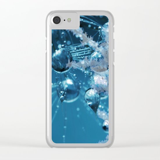 Ice Flower abstract Clear iPhone Case