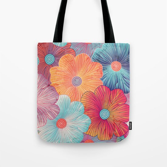 Big Bright Flowers Tote Bag