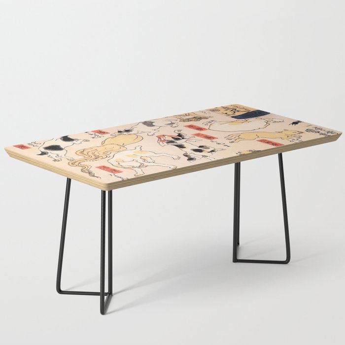 Cats for the Stations and Positions of the Tokaido Road print 3 portrait Coffee Table