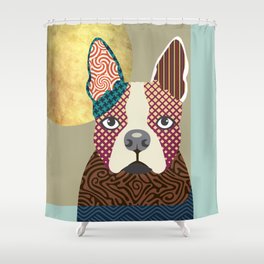 Boston Terrier Shower Curtain