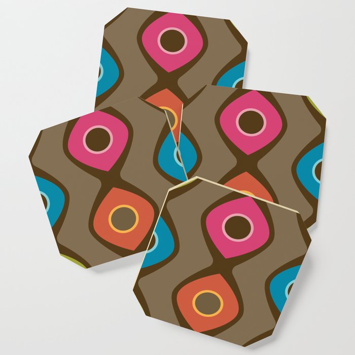 Groovy Mod Circle Chain in Bold Palette Coaster