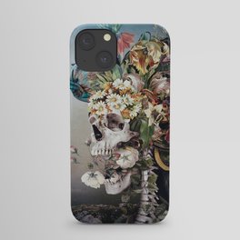 Flower skull iPhone Case