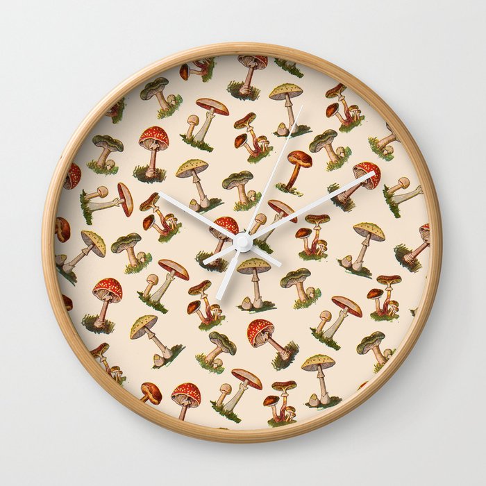 Magical Mushrooms Wall Clock