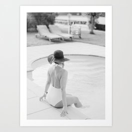 A Summer day at the pool in France | Analogue Travel photography Art Print