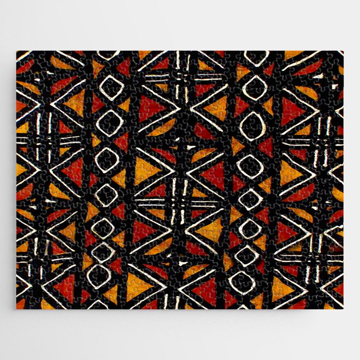 African Bogolan Mudcloth Pattern Jigsaw Puzzle