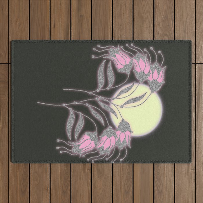 Droopy Moody Flowers Outdoor Rug