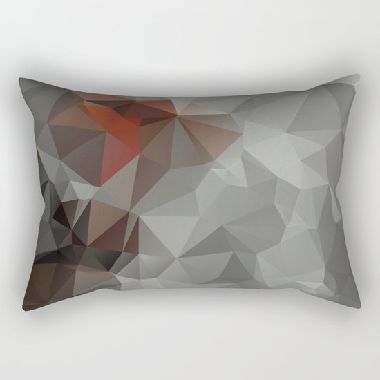 Abstract background of triangles polygon design bright colors Rectangular Pillow