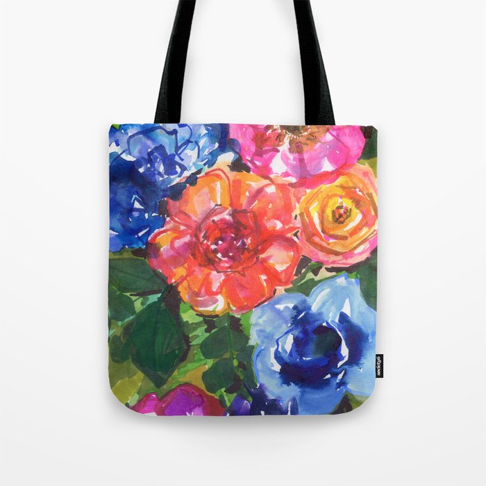 vibrant flowers Tote Bag