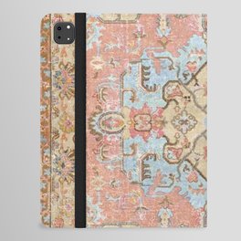 pink beige ande blue retro carpet iPad Folio Case