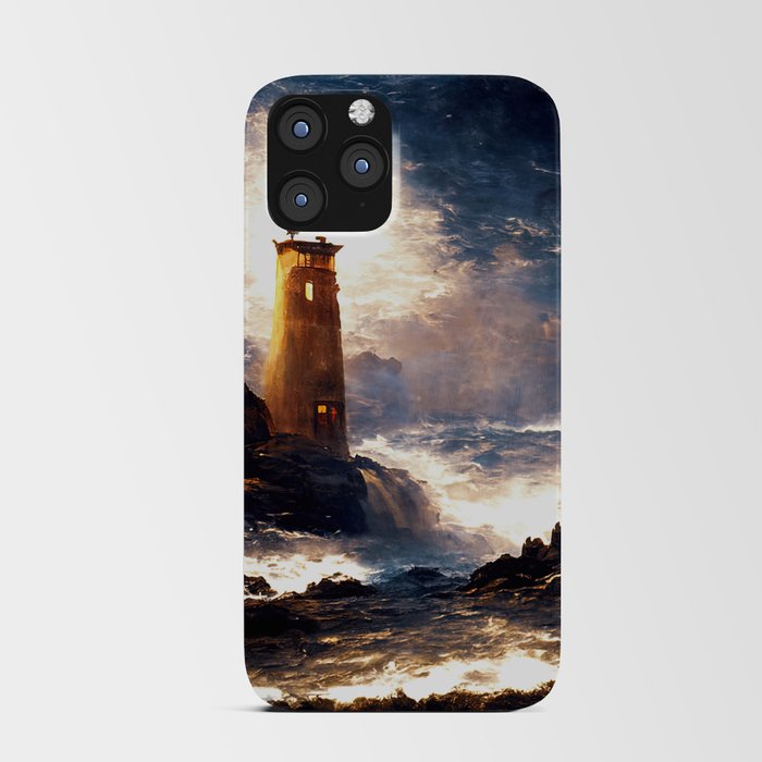 A lighthouse in the storm iPhone Card Case
