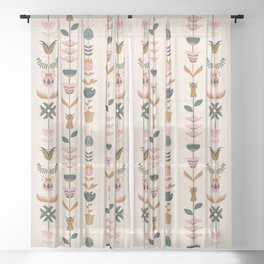 Flower Garden (Highland) Sheer Curtain