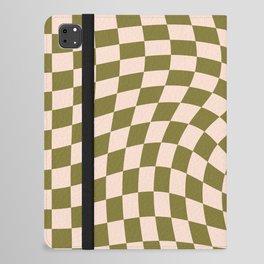 Check VI - Green Twist — Checkerboard Print iPad Folio Case
